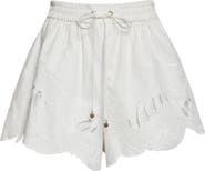 Zimmermann Mahon Embroidered Cotton Shorts