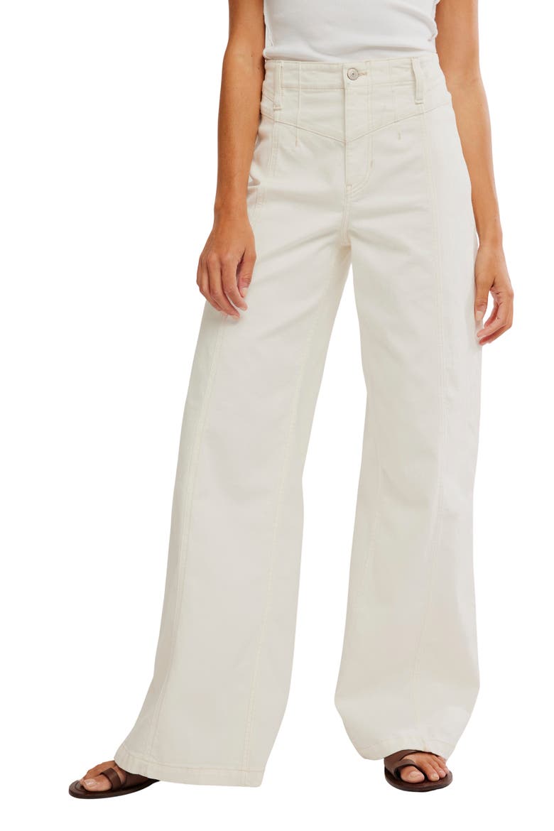 Libre Front Yoke Wide Leg Jeans, Main, color, ISLAND LIGHTS