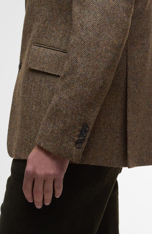 Barbour Firth Moons Wool Herringbone Sport Coat In Brown