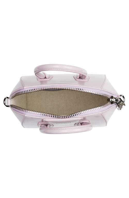 Givenchy Mini Antigona Box Leather Satchel In Orchid Purple