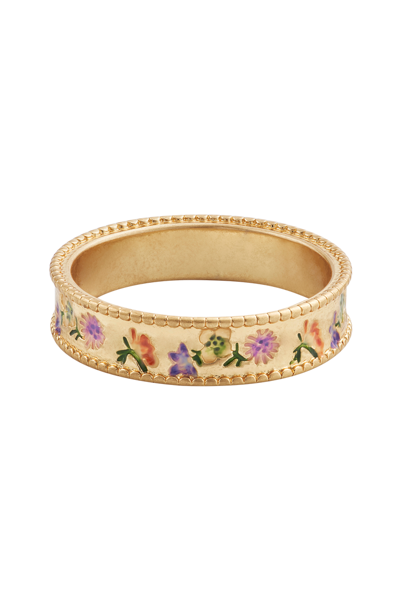 Folksy Floral Ring, Alternate, color, Gold