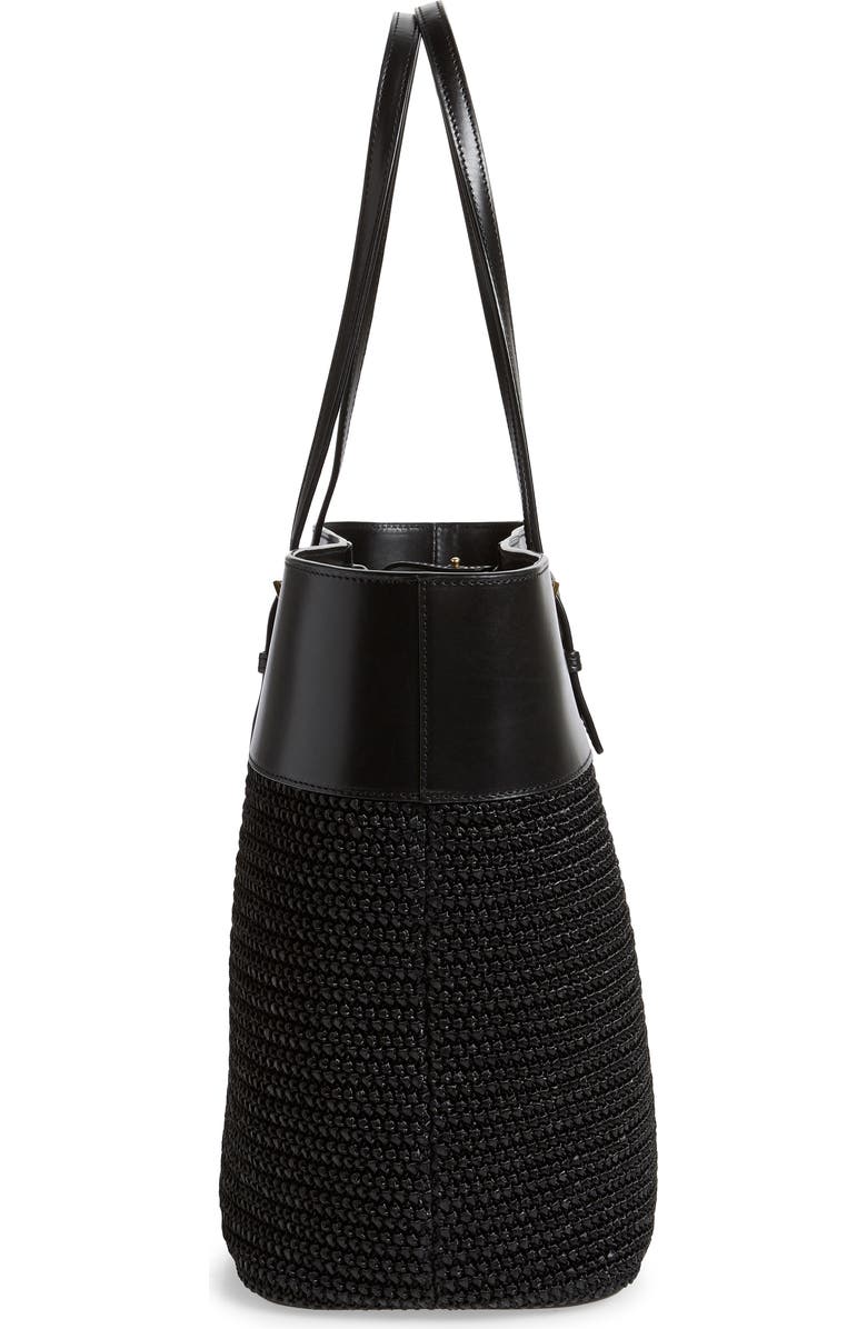 Saint Laurent Medium Shopping Raffia Tote, Alternate, color,