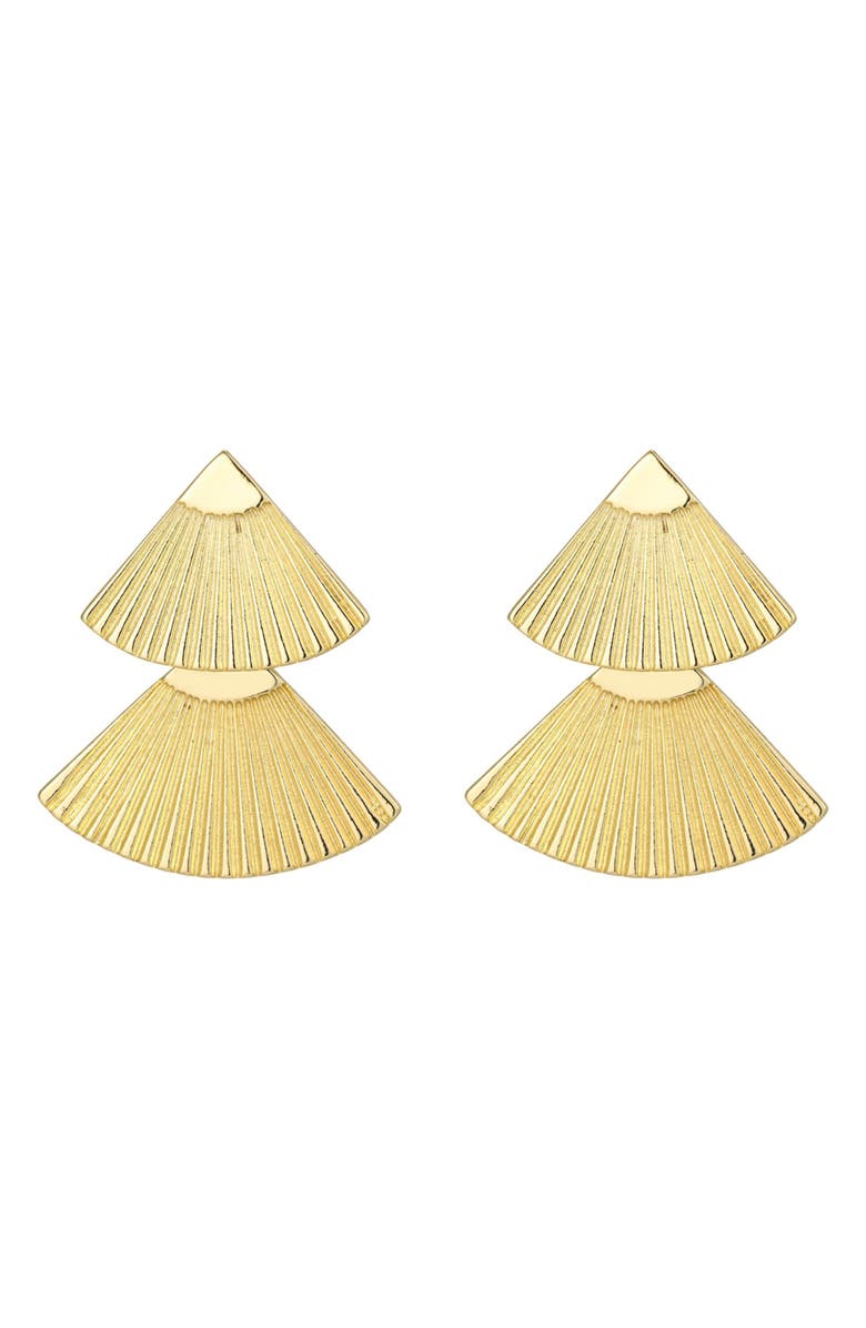 Adornia Honore Fan Drop Earrings, Alternate, color, Gold