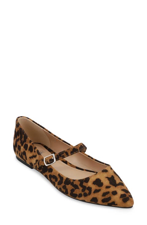 Aviba Mary Jane Pointed Toe Flat