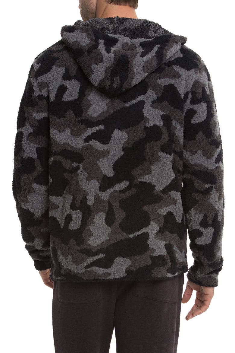 Barefoot Dreams Camo Zip Hoodie, Alternate, color, CARBON MULTI