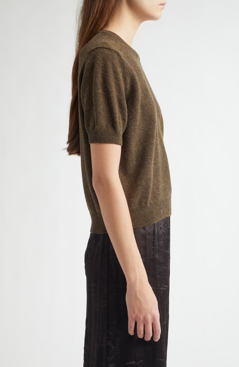 NACKIYÈ Short Sleeve Cashmere Sweater, Alternate, color, Castagna Castagna