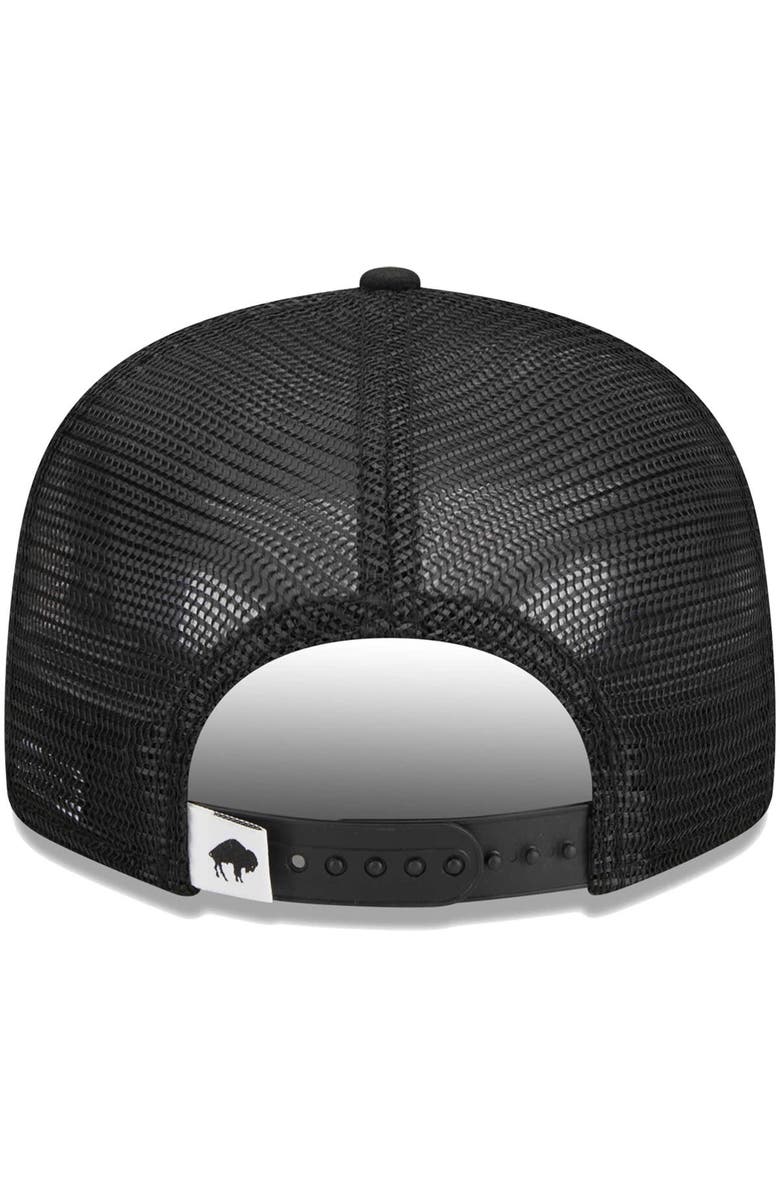 New Era Men's New Era Black Buffalo Bills Throwback Main Trucker 9FIFTY Snapback Hat, Alternate, color,