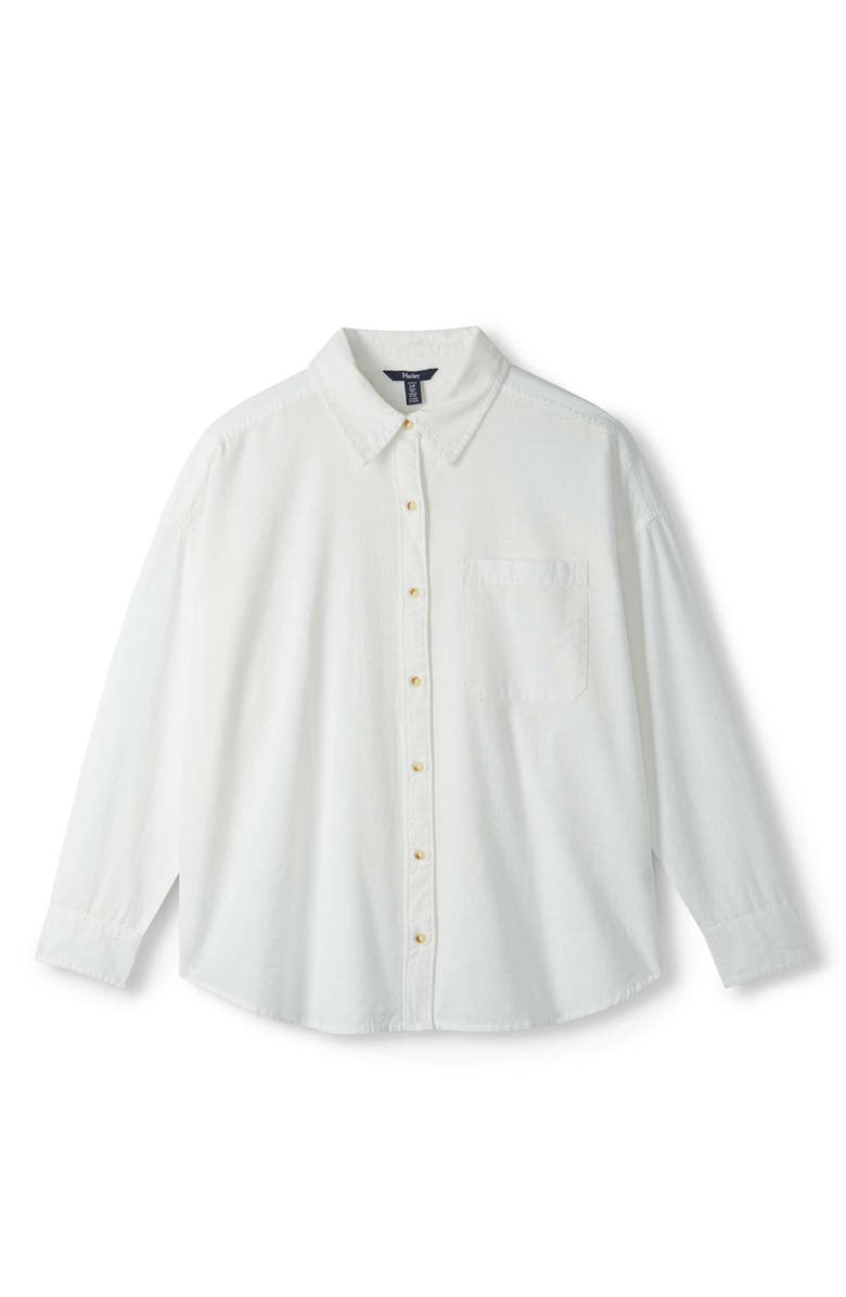 Hatley Semi Sheer Cotton Button-Up Top, Alternate, color, White