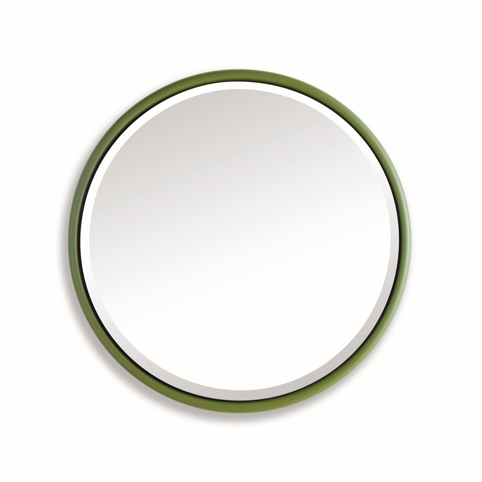 Napa Home & Garden Ryland Mirror Small - Olive Green Round Iron Frame - Beveled 