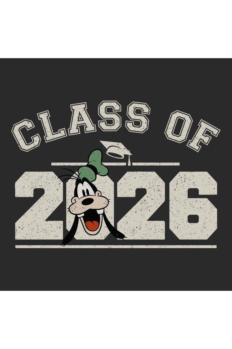 Men's Mickey & Friends Goofy Class of 2026  Graphic T-Shirt, Alternate, color, Charcoal