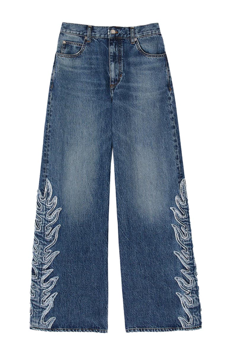 SANDRO Flared flame jeans, Alternate, color, 