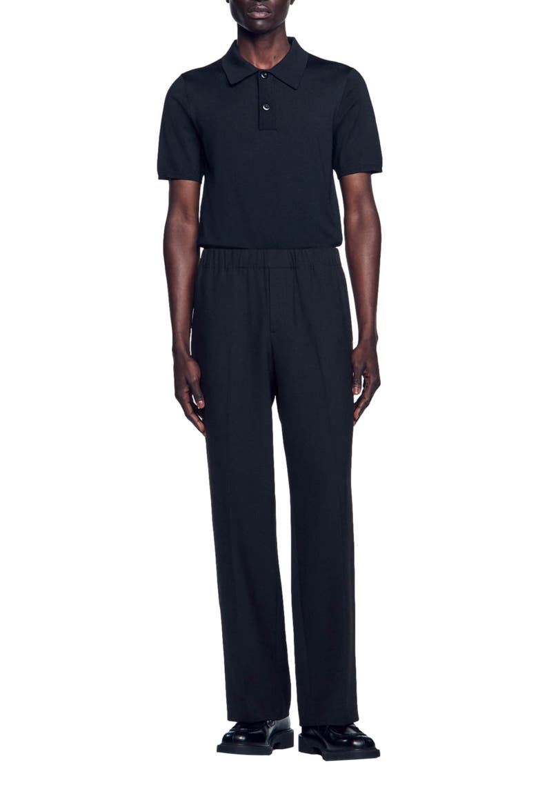 Wide-leg trousers, Alternate, color, Black