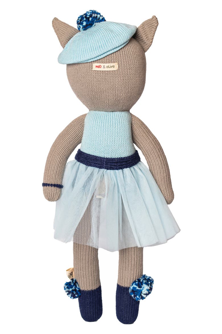 Oli Blu Frenchie Cotton Stuffed Animal & Hat Set, Alternate, color, GREY