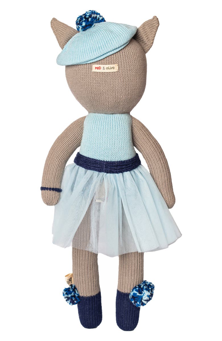 reD & oLive Oli Blu Frenchie Cotton Stuffed Animal & Hat Set, Alternate, color, Grey