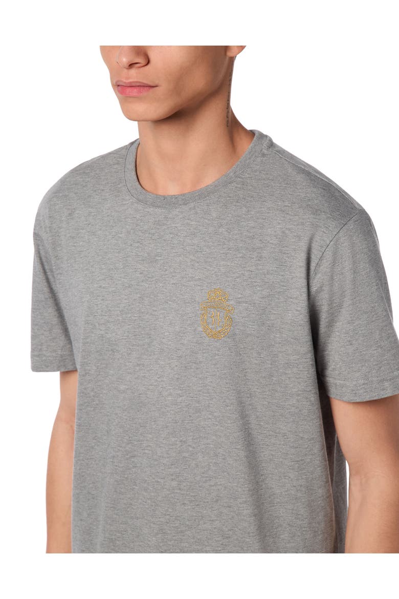 T-Shirt Round Neck Ss Crest Men, Alternate, color, grey