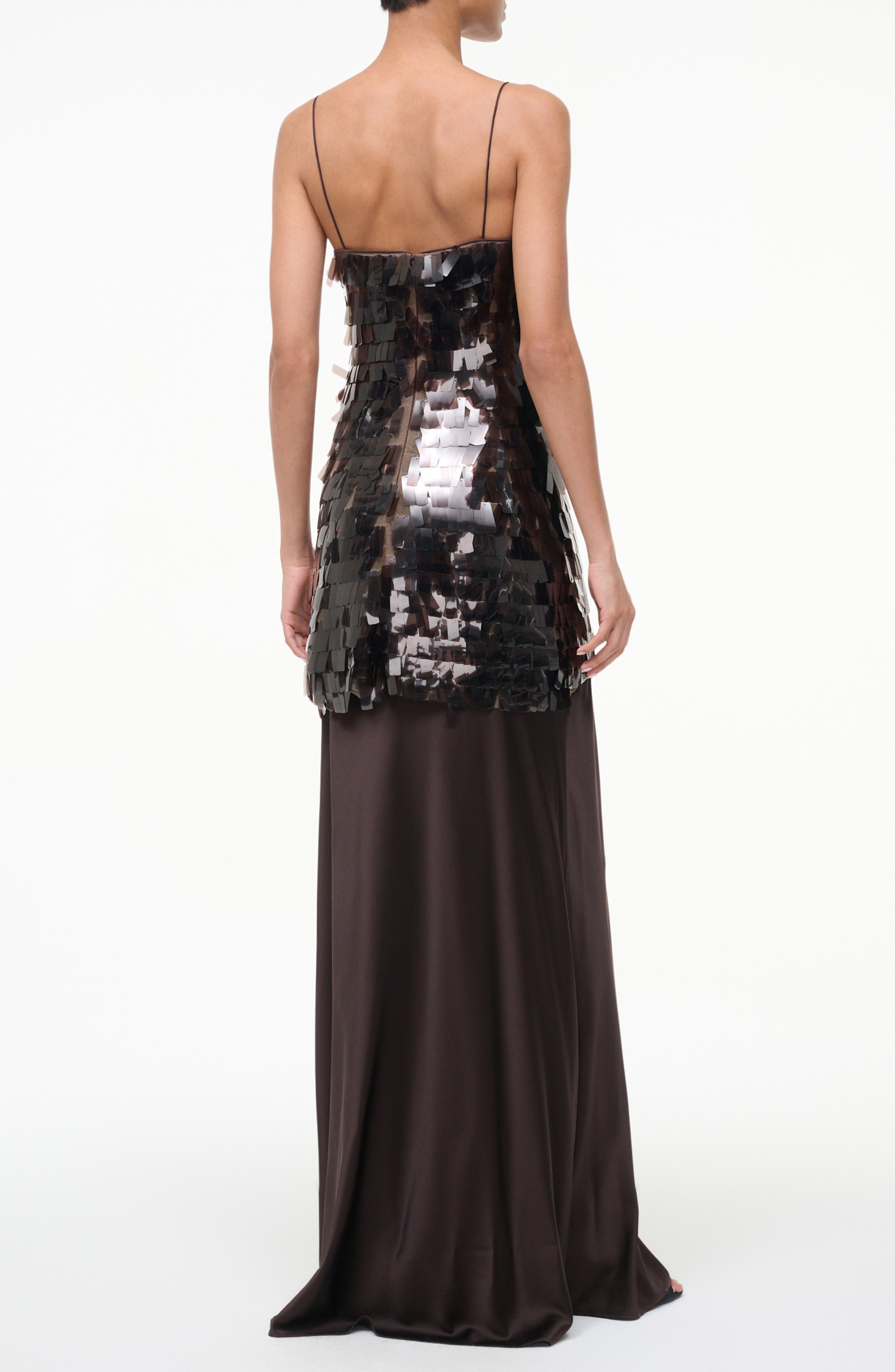 Mesa Mixed Media Paillette Gown - image 2
