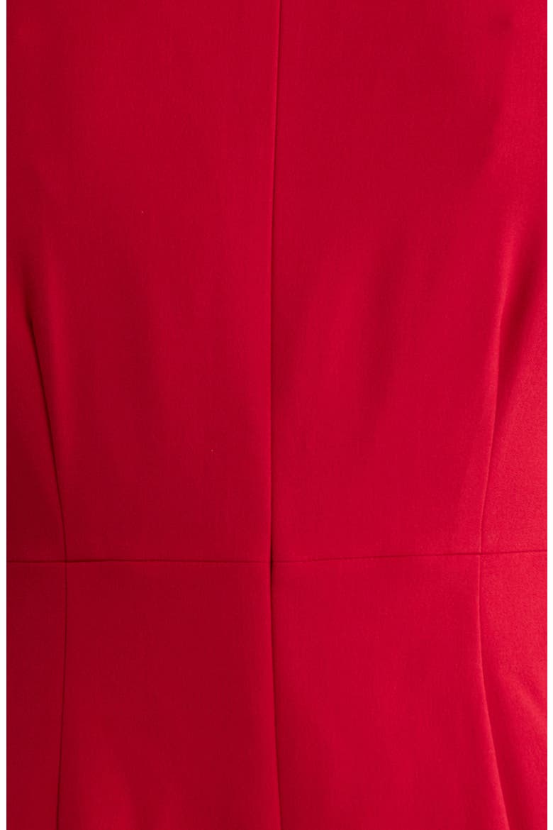 Pleated Sleeveless Sheath Dress, Alternate, color, FIRE RED
