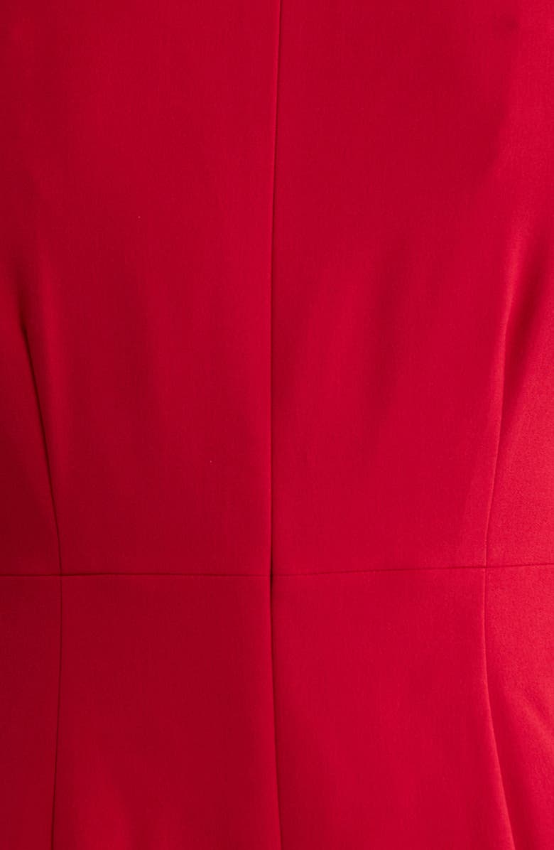 KASPER Pleated Sleeveless Sheath Dress, Alternate, color, Fire Red