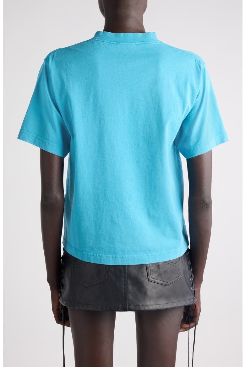 Laurel Embroidered Boxy Dry Jersey T-Shirt, Alternate, color, AZURE/ NAVY
