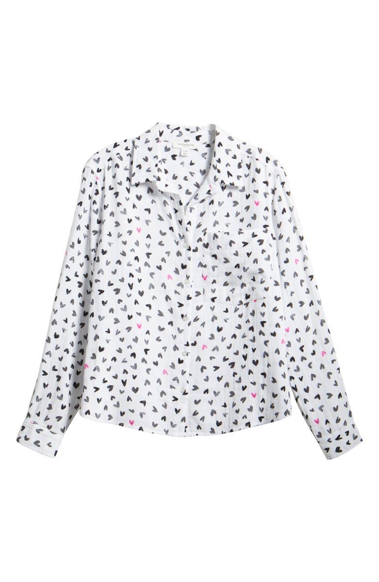 beachlunchlounge Cam Cotton Gauze Button-Up Shirt, Main, color, 