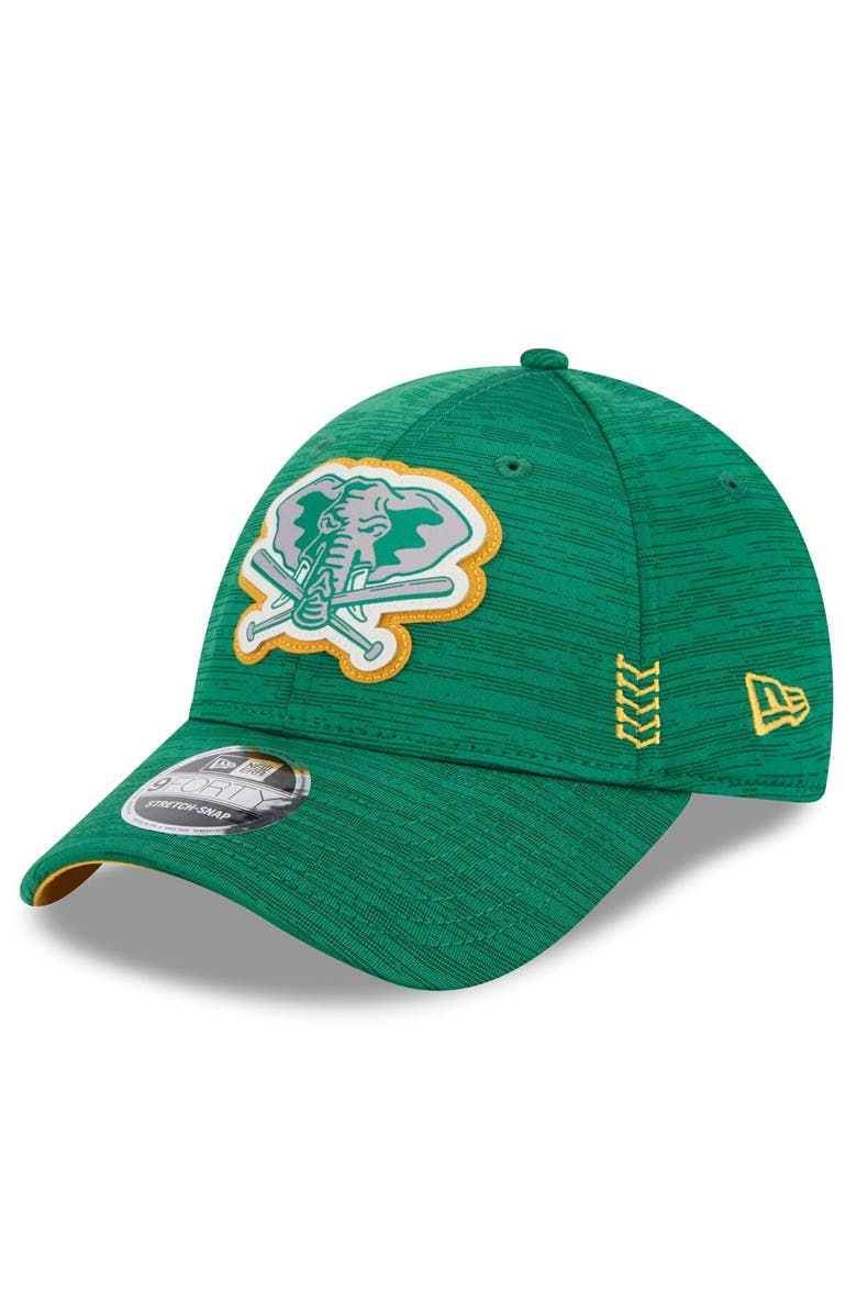 New Era Men's New Era  Green Oakland Athletics 2024 Clubhouse 9FORTY Adjustable Hat, Main, color, Green