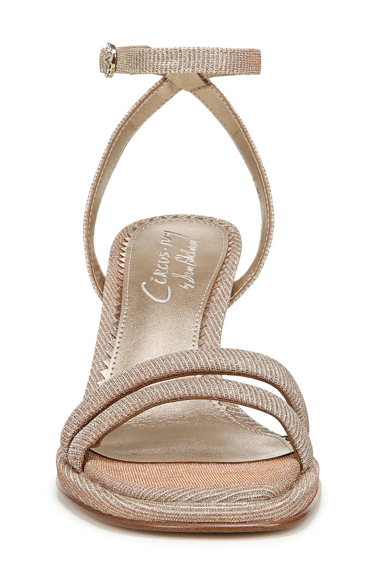 Circus NY by Sam Edelman Holly Glitz Ankle Strap Sandal, Alternate, color, Metallic Blush