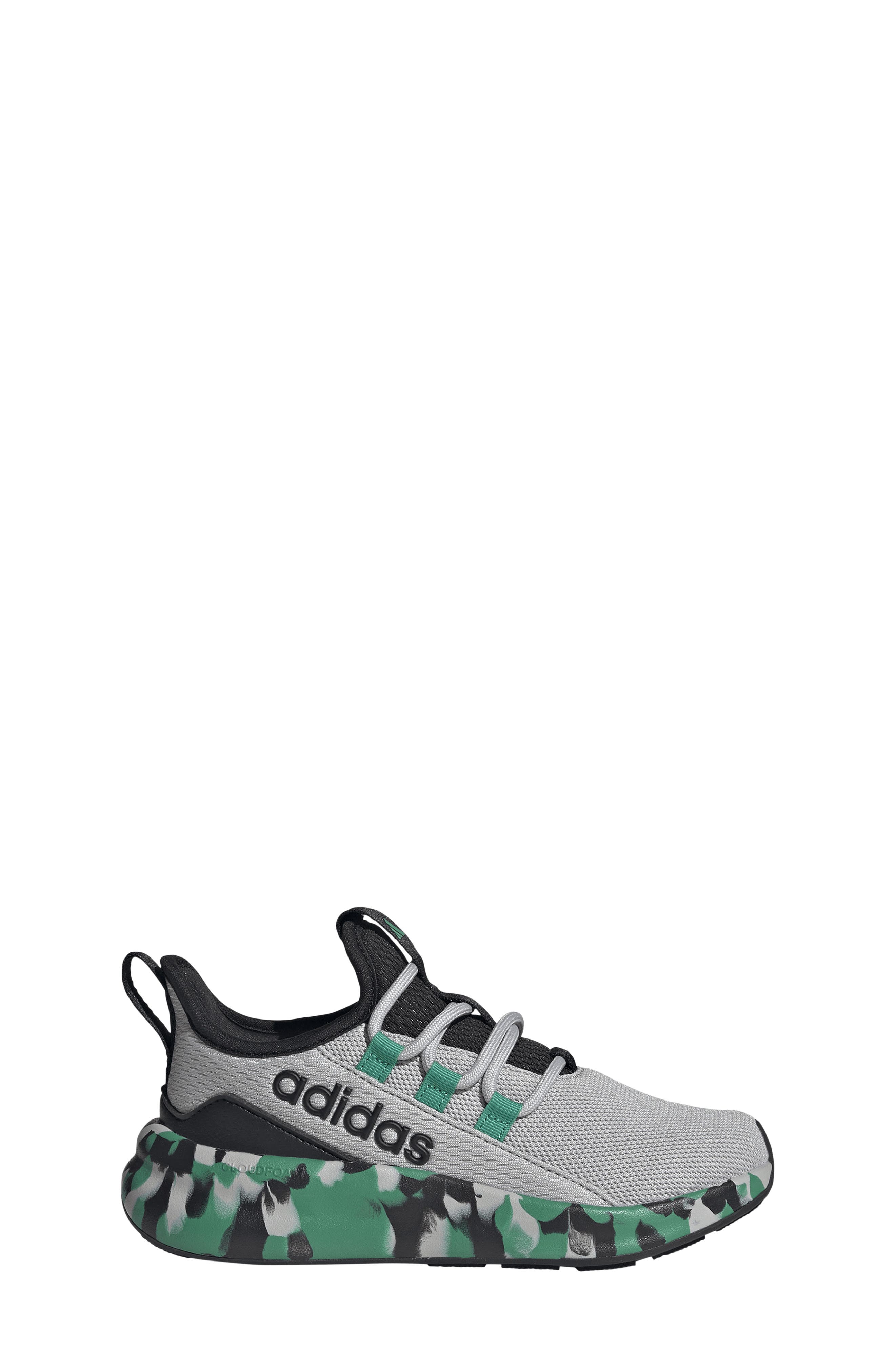 Kids' Lite Racer Adapt 8.0 Sneaker, Alternate, color, GREY/ COURT GREEN/ BLACK