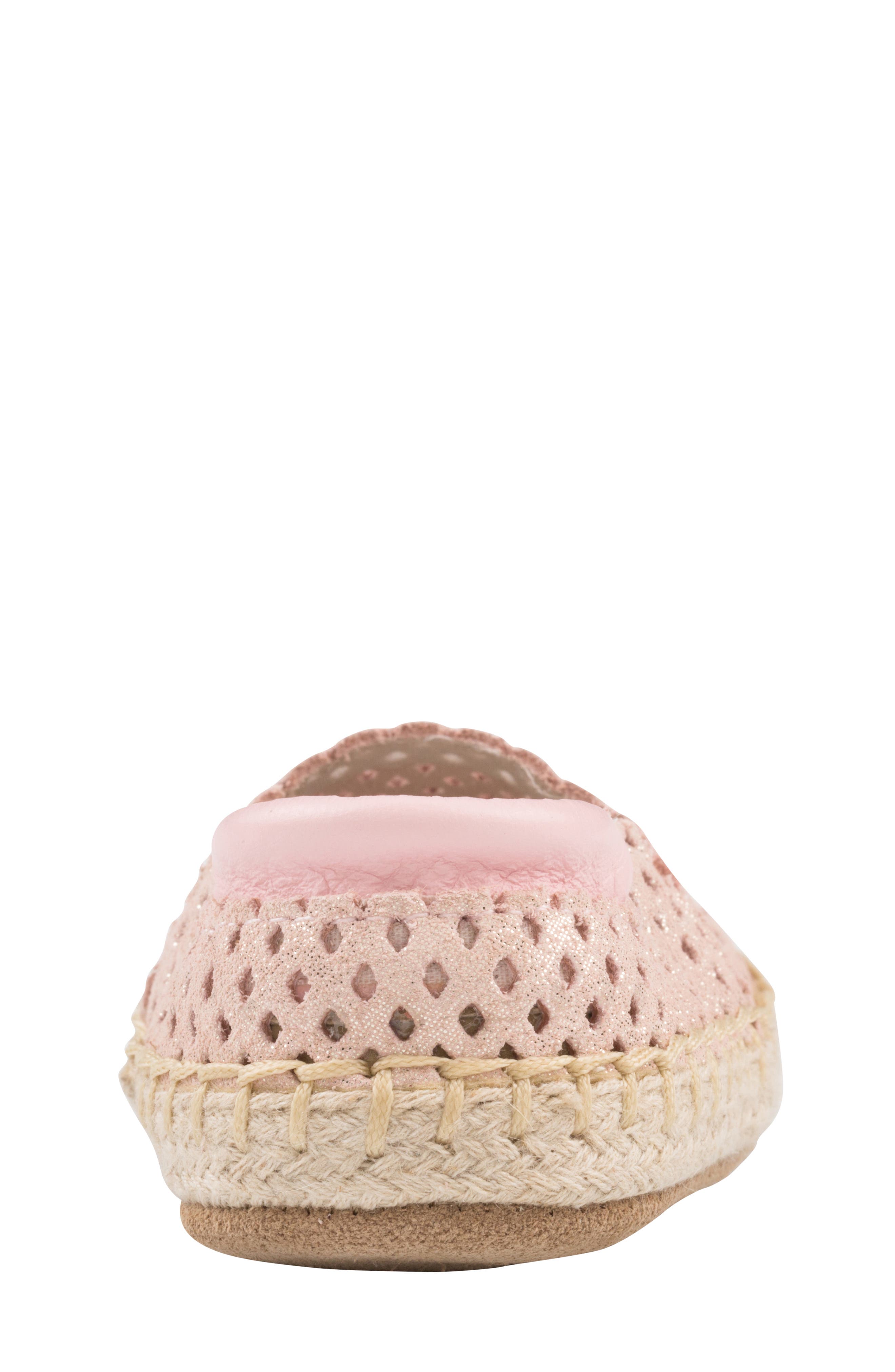 Ellie Espadrille Crib Shoe, Alternate, color, PINK SHIMMER