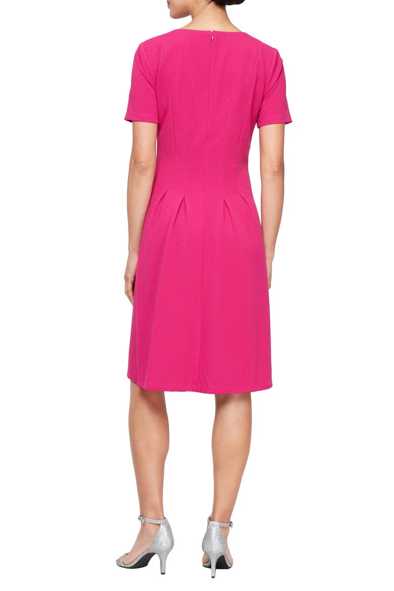 V-Neck A-Line Dress, Alternate, color, FUCHSIA