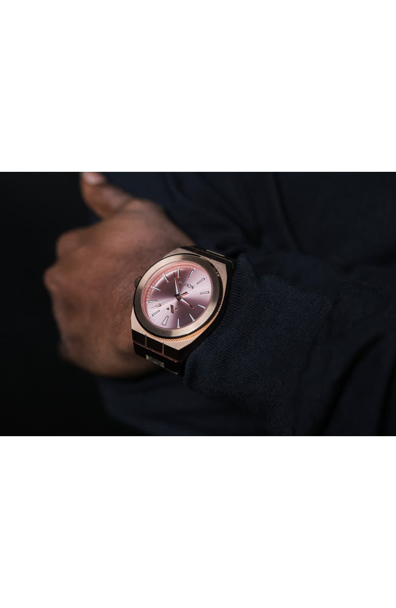 NCMPRBL Elevate Link Rosé Bracelet Watch, 42MM, Alternate, color, Rose Gold/Sunray