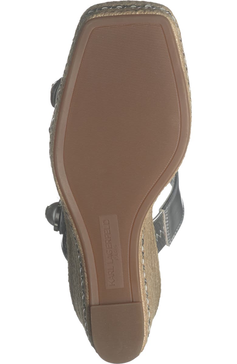 KARL LAGERFELD PARIS Carsen Wedge Espadrille Sandal, Alternate, color, Silver