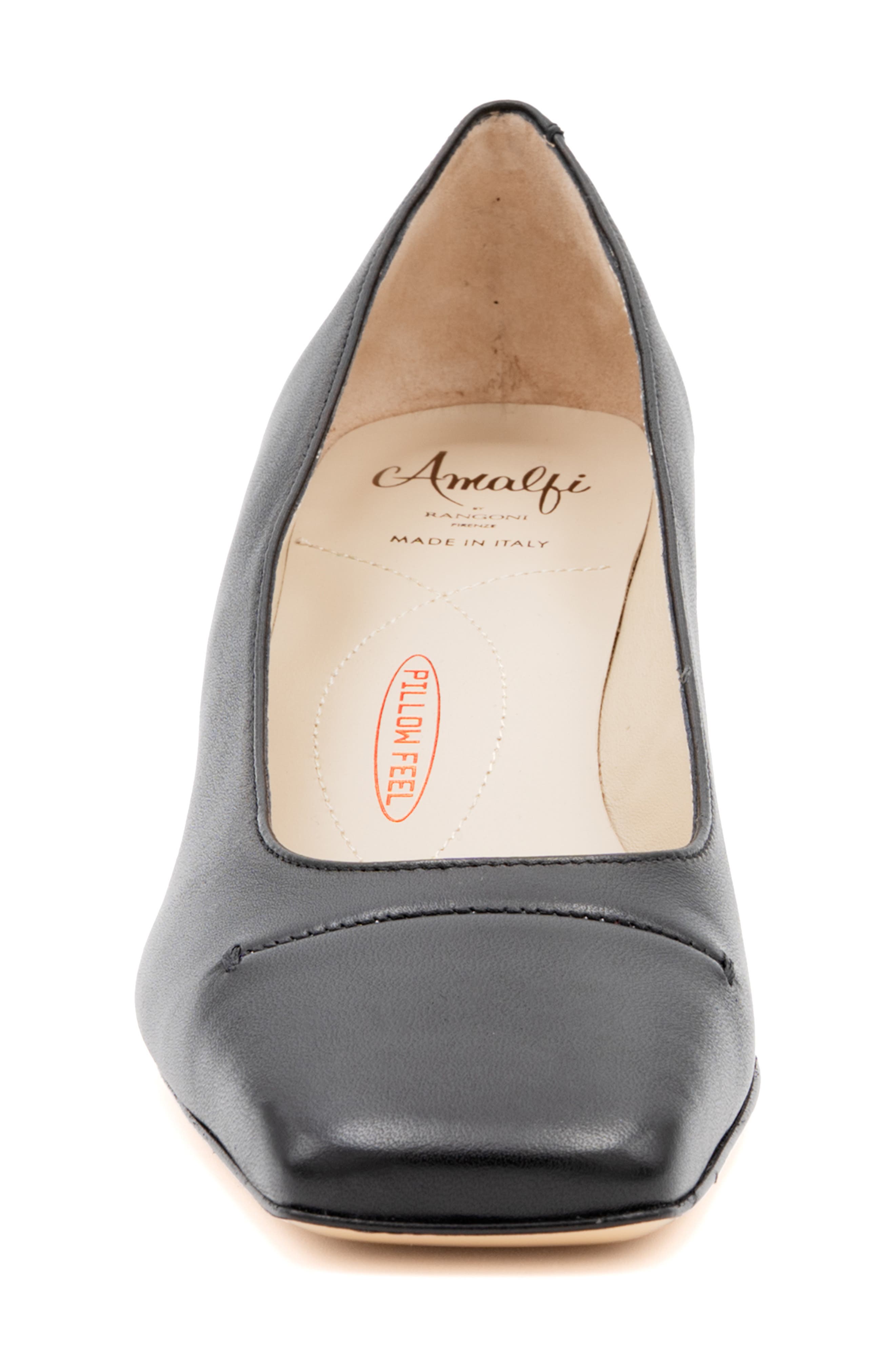 Amalfi by Rangoni Serapide Cap Toe Pump, Alternate, color, Black Parmasoft