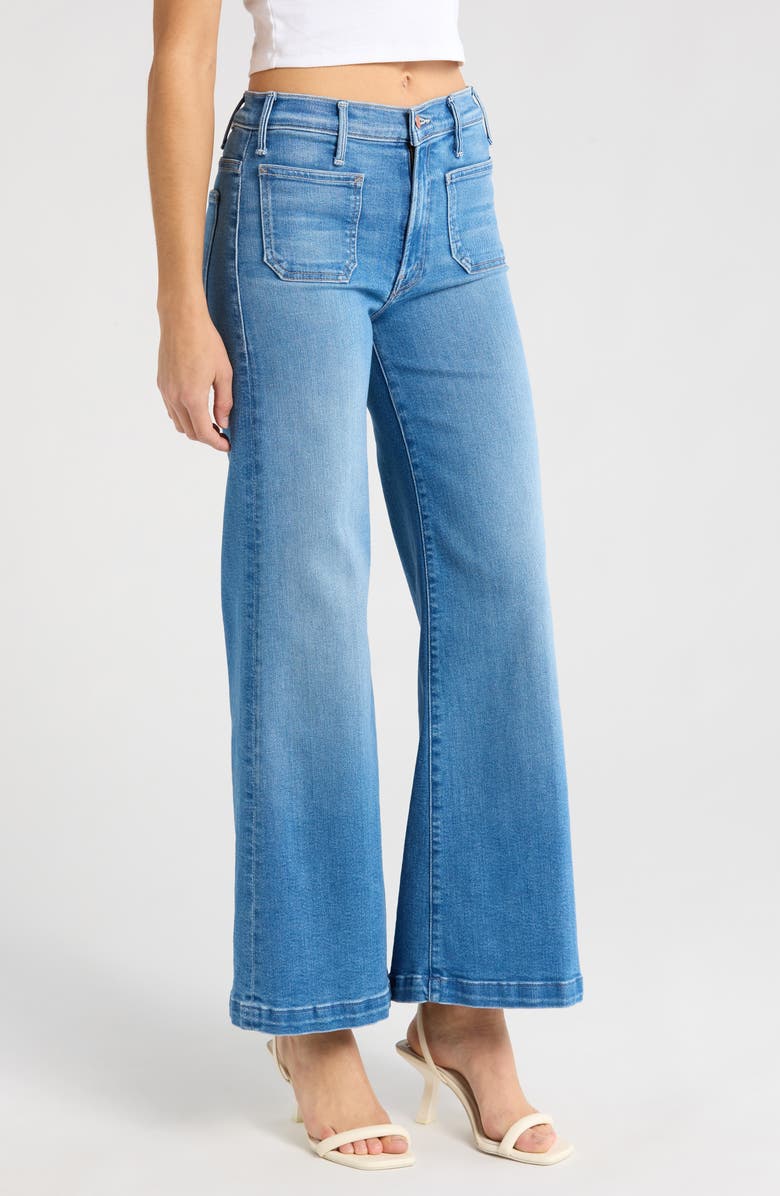 MOTHER Lil' Hustler Roller Patch Pocket Sneak Wide Leg Jeans, Alternate, color, Piece By Piece
