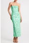 Leslie Pattern Sequin Strapless Gown