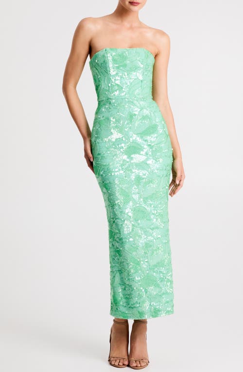 Helsi Leslie Pattern Sequin Strapless Gown