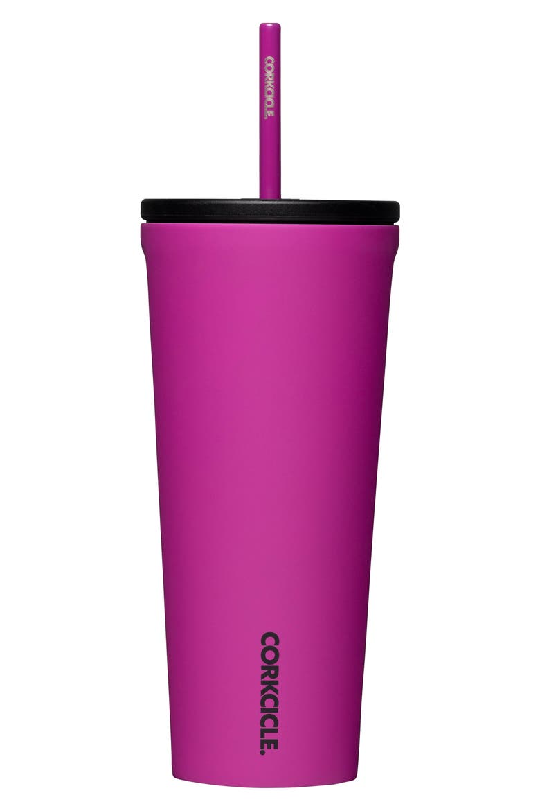 24-Ounce Insulated Cup with Straw, Main, color, BERRY PUNCH