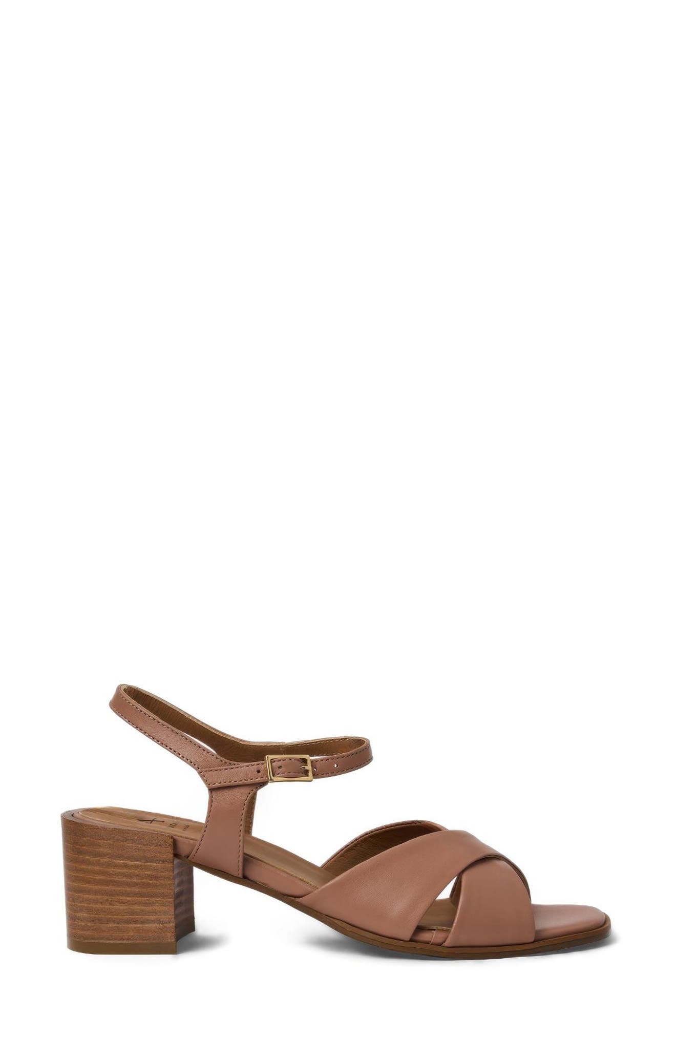 Domenica Weatherproof Ankle Strap Sandal, Alternate, color, CLAY NAPPA