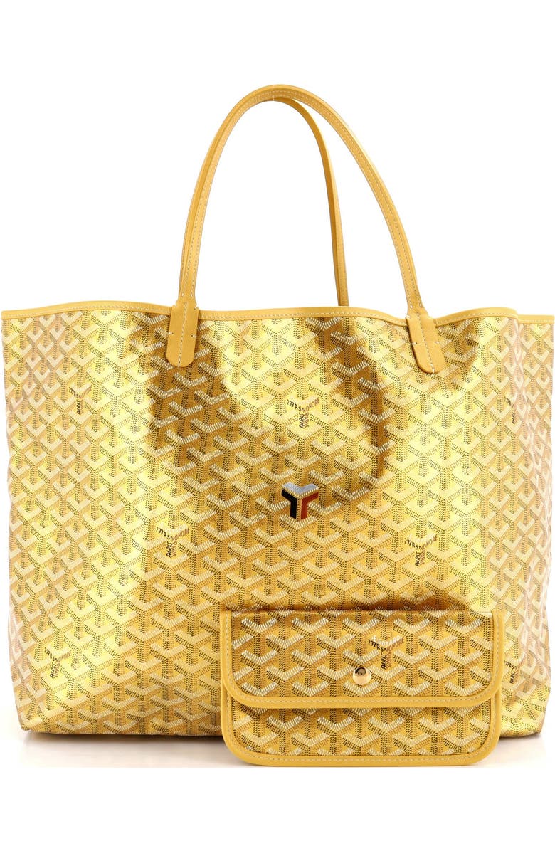 Pre-Owned Goyard Saint Louis Tote Precious Metals Coated Canvas GM, Alternate, color, Gold