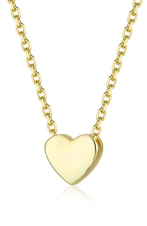 10K Yellow Gold Mini Heart Pendant Necklace