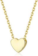 CANDELA JEWELRY 10K Yellow Gold Mini Heart Pendant Necklace