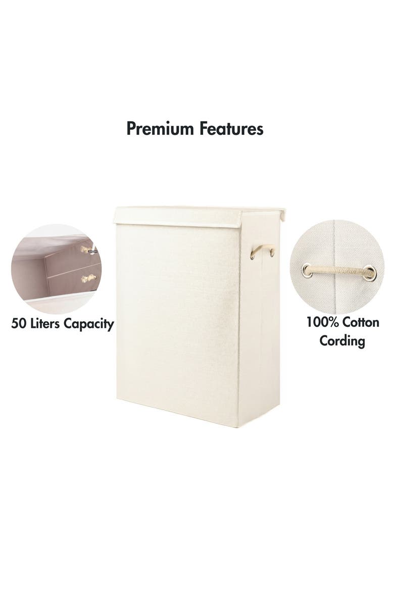 2-Pack Foldable Laundry Bins, Alternate, color, NATURAL BEIGE