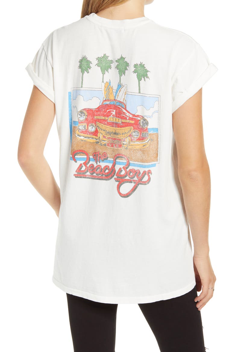 Beach Boys 1983 Tour Rolled Weekend Graphic Tee, Alternate, color, VINTAGE WHITE