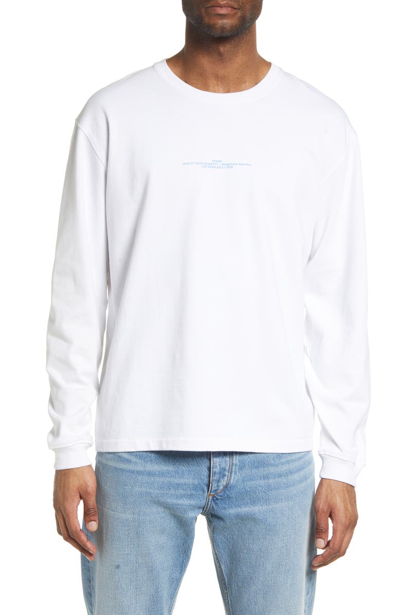 FRAME Men's Galerie Long Sleeve Cotton Graphic Tee, Main, color,