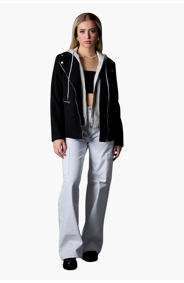 BLUE REVIVAL Helen Moto Blazer, Alternate, color,