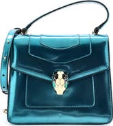 Pre-Owned Bvlgari Serpenti Forever Top Handle Bag Patent Small