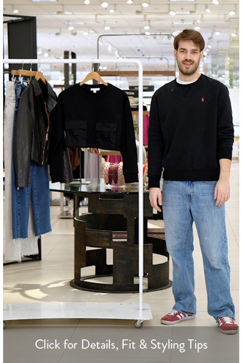 Crop Pocket Cotton Sweatshirt video
