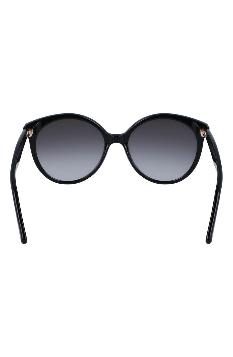 FERRAGAMO 58mm Tea Cup Full Rim Sunglasses, Alternate, color, Black