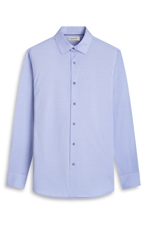 Bugatchi James Ooohcotton® Geo Print Button-up Shirt In Air Blue