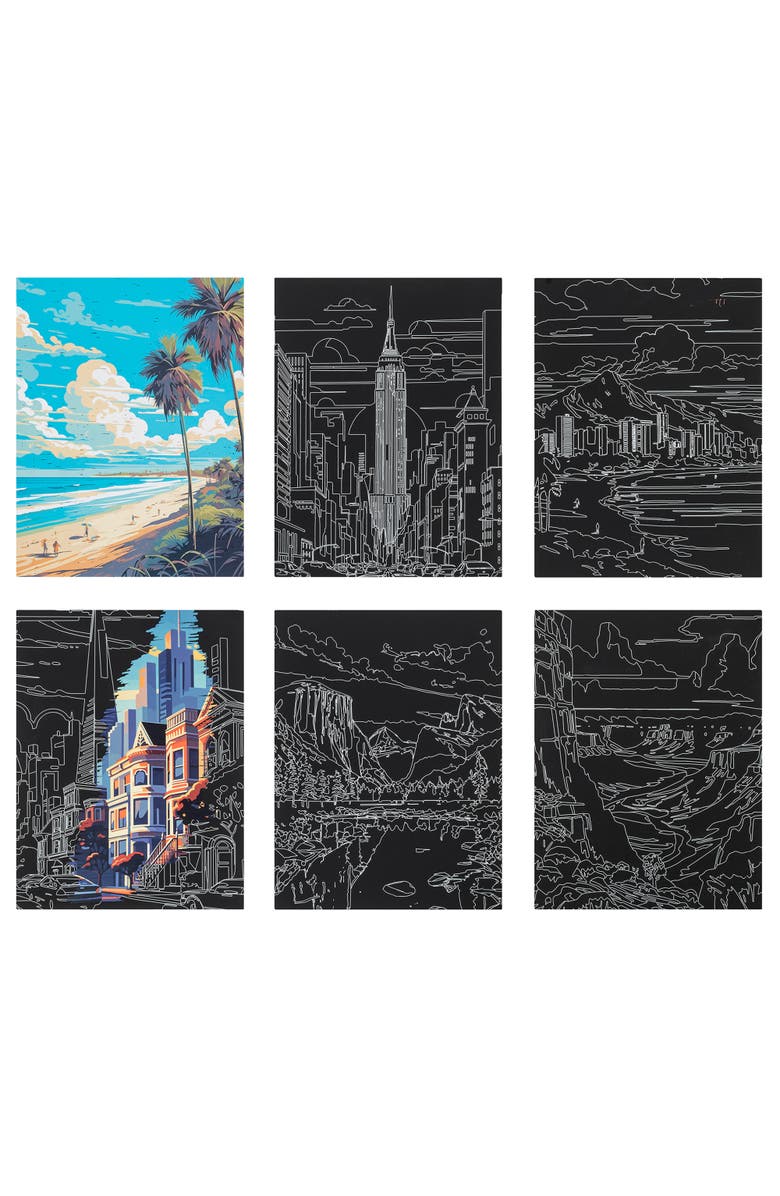 Brea Reese Scratch Art Paper Pad, Alternate, color, Multicolored