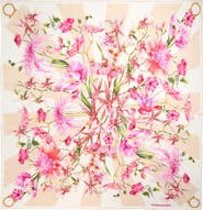 FERRAGAMO Gaia Floral Silk Square Scarf